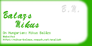 balazs mikus business card